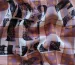 Креп костюмка диагональ буквы на клетке, сиренево-персиковый - фото 3 - интернет-магазин tkani-atlas.com.ua
