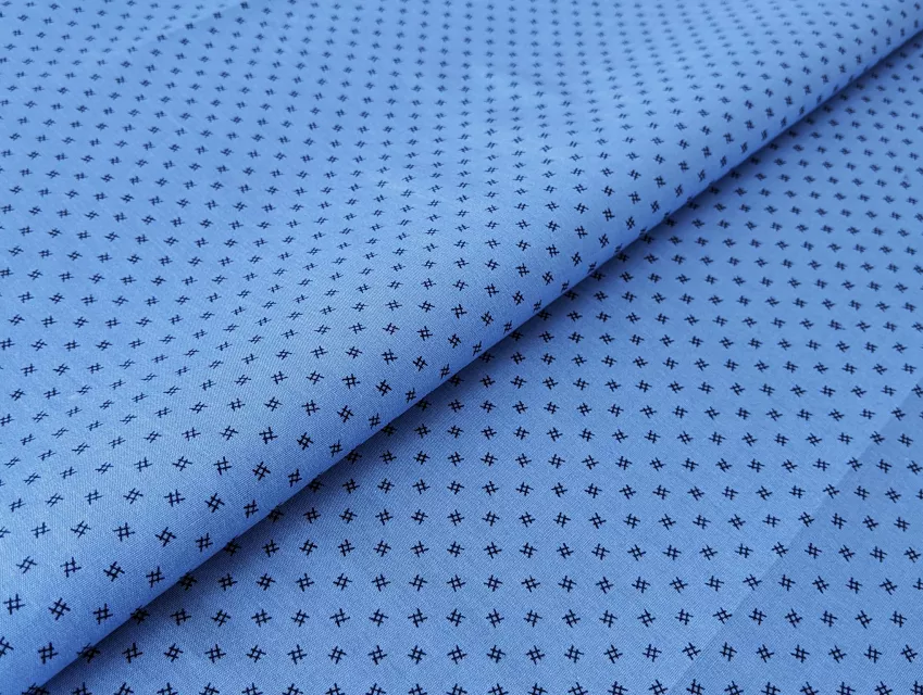 Поплін сорочечний решітка 4 мм, блакитний - фото 1 - інтернет-магазин tkani-atlas.com.ua