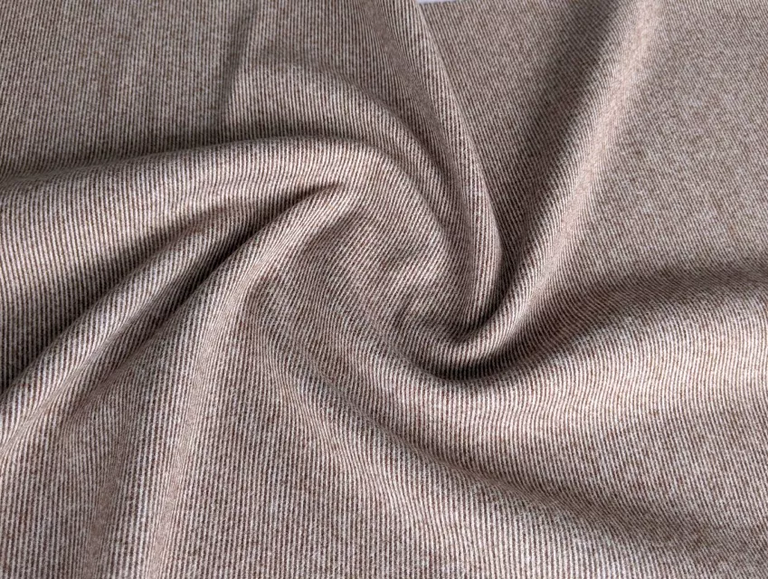 Трикотаж теплый Камила полоска 1 мм, коричневый песок - фото 1 - интернет-магазин tkani-atlas.com.ua