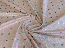 Диско фойл горошок 7 мм, бежевий - інтернет-магазин tkani-atlas.com.ua