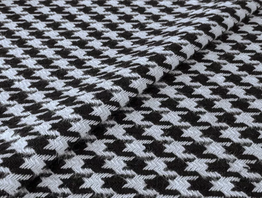 Жаккард Шанель гусиная лапка, черно-белый - фото 1 - интернет-магазин tkani-atlas.com.ua