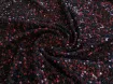 Сетка с люрексом и пайетками, бордовый на черном - интернет-магазин tkani-atlas.com.ua