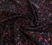 Сетка с люрексом и пайетками, бордовый на черном - фото 1 - интернет-магазин tkani-atlas.com.ua