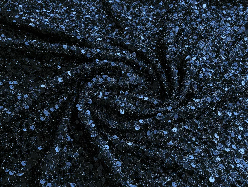 Сітка з люрексом і паєтками, синій на темно-синьому - фото 1 - інтернет-магазин tkani-atlas.com.ua