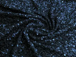 Сітка з люрексом і паєтками, синій на темно-синьому - інтернет-магазин tkani-atlas.com.ua