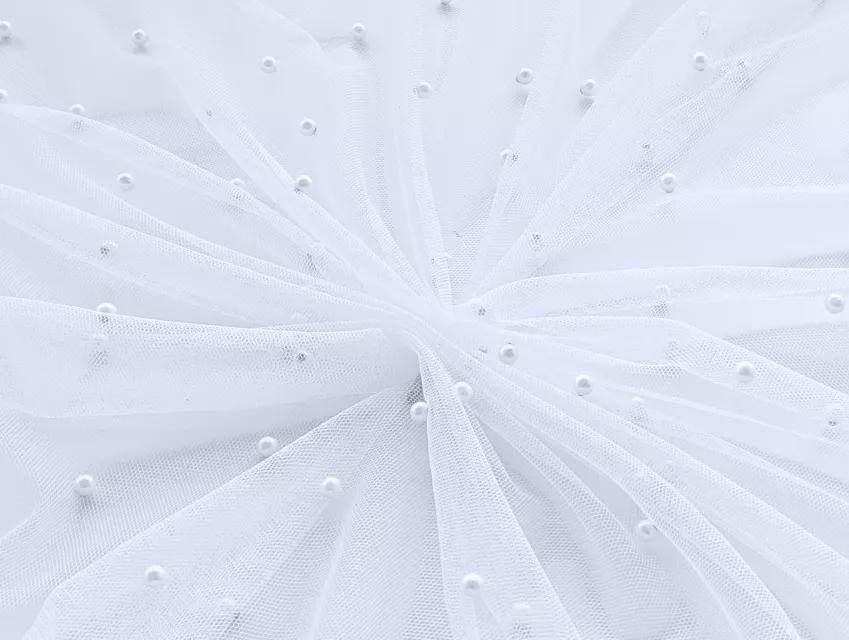 Сітка перли, білий - фото 1 - інтернет-магазин tkani-atlas.com.ua