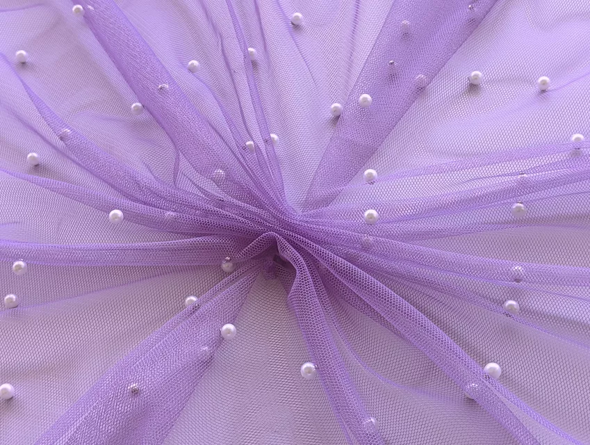 Сітка перли, бузковий - фото 1 - інтернет-магазин tkani-atlas.com.ua