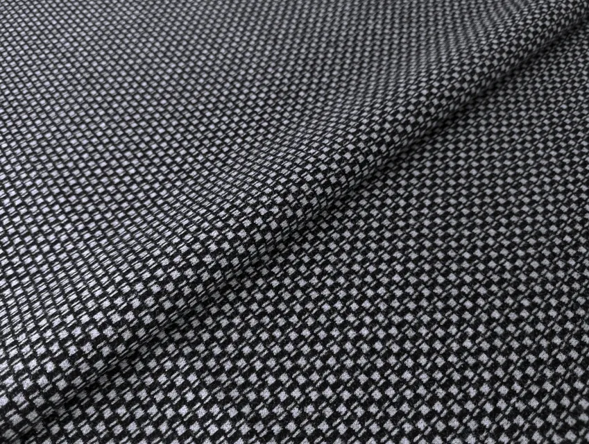 Трикотаж кашеміровий стільники, чорно-сірий - фото 1 - інтернет-магазин tkani-atlas.com.ua