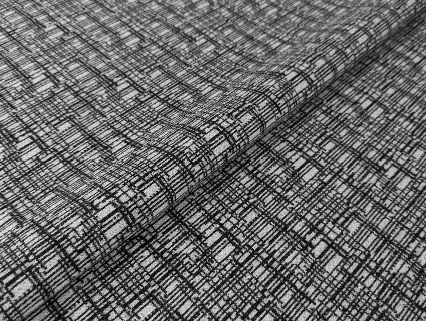 Трикотаж кашеміровий геометричне плетіння, чорно-сірий - фото 1 - інтернет-магазин tkani-atlas.com.ua