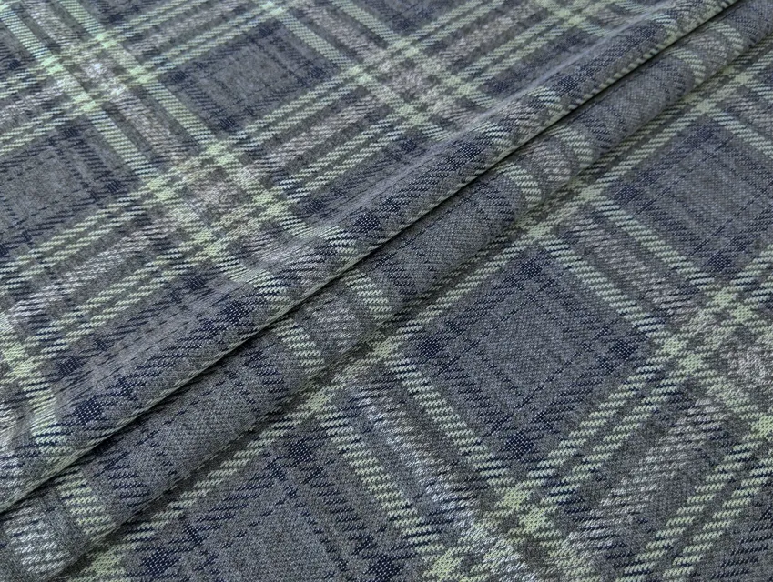 Трикотаж віскоза клітина 100 мм, оливково-сірий - фото 1 - інтернет-магазин tkani-atlas.com.ua