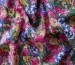 Креп шелковистый цветочная поляна, розово-зеленый - фото 3 - интернет-магазин tkani-atlas.com.ua