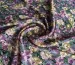 Креп шелковистый цветочная поляна, сиреневый с зеленым - фото 1 - интернет-магазин tkani-atlas.com.ua