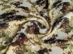Креп шелковистый полевая композиция, оливковый с коричневым - интернет-магазин tkani-atlas.com.ua