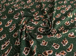 Креп шовковий леопард, зелений - інтернет-магазин tkani-atlas.com.ua