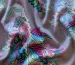 Шелк Армани радужные цветы, бежево-лиловый - фото 3 - интернет-магазин tkani-atlas.com.ua