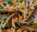 Штапель твил цветочная композиция, морковный - фото 1 - интернет-магазин tkani-atlas.com.ua