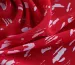 Шифон креповий штрихи, білий на червоному - фото 2 - інтернет-магазин tkani-atlas.com.ua