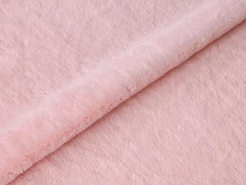 Искусственный эко мех, розовая пудра - фото 1 - интернет-магазин tkani-atlas.com.ua
