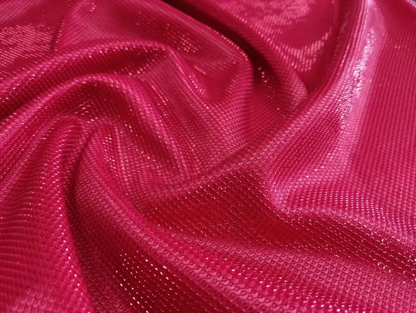 Трикотаж диско луска уцінка (текстильний недолік), червоний - фото 1 - інтернет-магазин tkani-atlas.com.ua