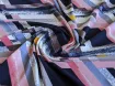 Трикотаж масло геометрическая абстракция, розовый с темно-синим - интернет-магазин tkani-atlas.com.ua