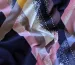 Трикотаж масло геометрическая абстракция, розовый с темно-синим - фото 2 - интернет-магазин tkani-atlas.com.ua