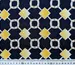 Софт геометрична сітка, гірчичний на темно-синьому - фото 3 - інтернет-магазин tkani-atlas.com.ua