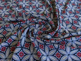 Софт геометрична мозаїка, бордовий з бежевим - інтернет-магазин tkani-atlas.com.ua