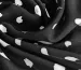 Твіл малюнок нерівномірні горошки, білі на чорному - фото 2 - інтернет-магазин tkani-atlas.com.ua