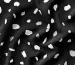 Твіл малюнок нерівномірні горошки, білі на чорному - фото 3 - інтернет-магазин tkani-atlas.com.ua