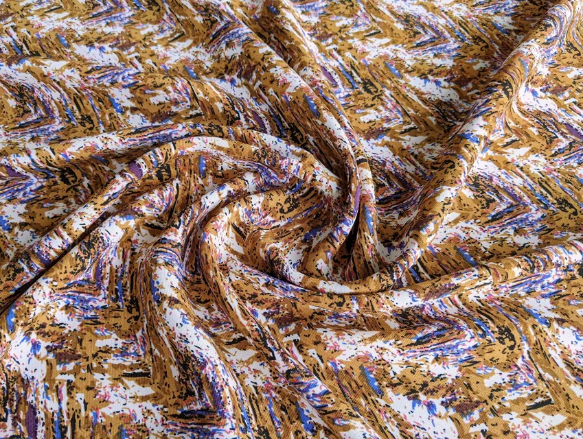 Твіл малюнок яскрава геометрія, коричнево-бузковий - фото 1 - інтернет-магазин tkani-atlas.com.ua