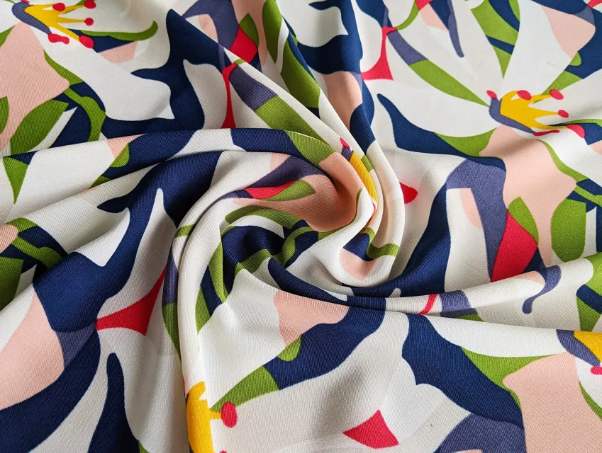 Твіл малюнок великі квіти, олива з рожевим - фото 1 - інтернет-магазин tkani-atlas.com.ua