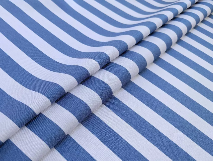 Джинс тенсел рубашечный полоска 15 мм, голубой с белым - фото 1 - интернет-магазин tkani-atlas.com.ua