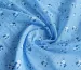 Тонкий коттон марлевка цветочный букет, голубой - фото 1 - интернет-магазин tkani-atlas.com.ua
