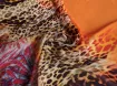 Шифон купон леопардовый, оранжевый с коричневым - интернет-магазин tkani-atlas.com.ua