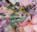 Шифон цветочная акварель, персиково-ментоловый - фото 1 - интернет-магазин tkani-atlas.com.ua