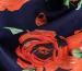 Креп шелковистый розы, темно-синий - фото 5 - интернет-магазин tkani-atlas.com.ua