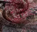 Шифон брызги акварели, розовый с коричневым - фото 3 - интернет-магазин tkani-atlas.com.ua