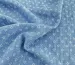 Коттон марлевка жаккард геометрический, голубой - фото 1 - интернет-магазин tkani-atlas.com.ua