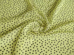 Шифон малюнок зорі, жовтий - інтернет-магазин tkani-atlas.com.ua