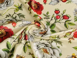 Шовк Армані літній сад, лимонно-салатовий - інтернет-магазин tkani-atlas.com.ua