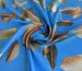 Софт принт листья, голубой - фото 1 - интернет-магазин tkani-atlas.com.ua