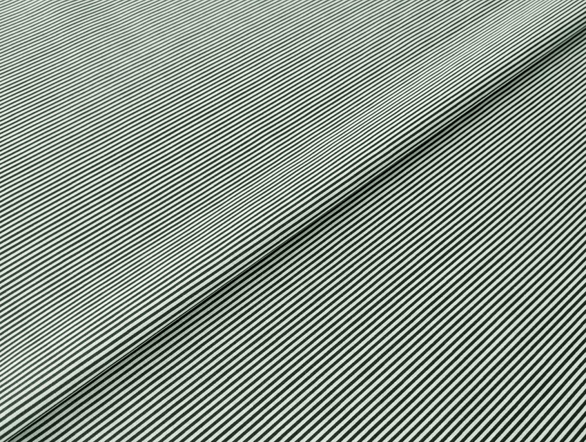 Поплін сорочечний смужка 1 мм, темний хакі на білому - фото 1 - інтернет-магазин tkani-atlas.com.ua