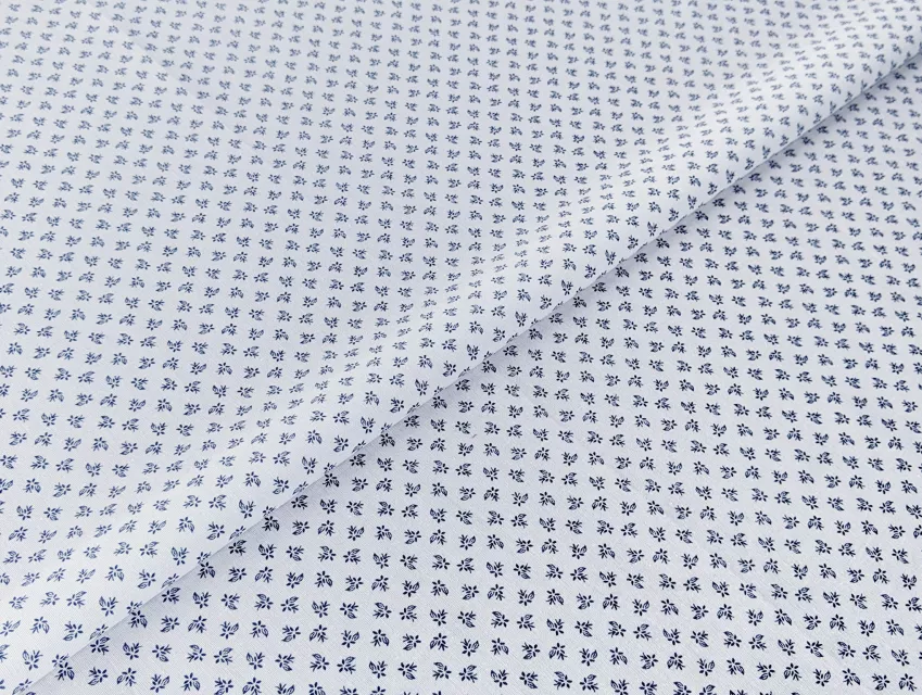 Поплін сорочечний квітковий, білий - фото 1 - інтернет-магазин tkani-atlas.com.ua