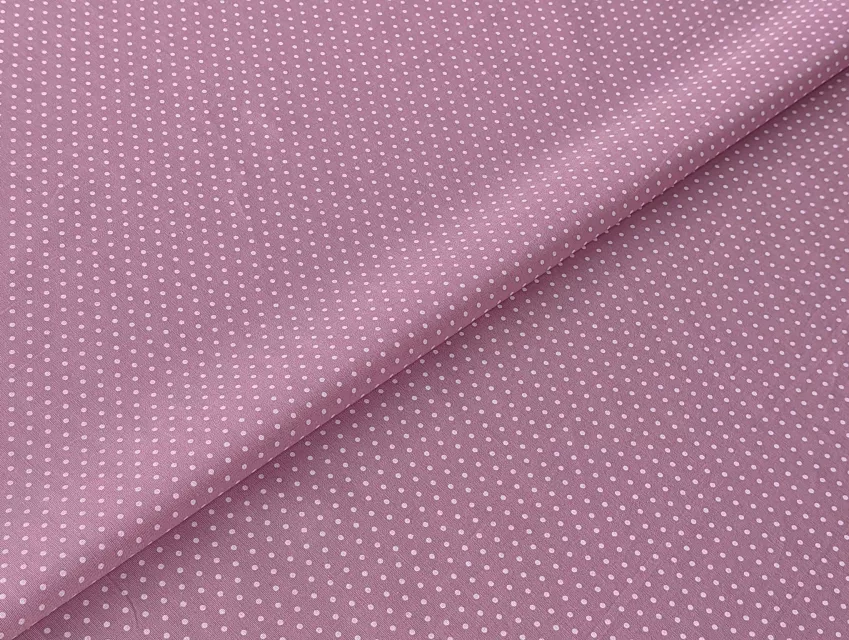 Поплін сорочечний дрібний горошок 2 мм, рожевий - фото 1 - інтернет-магазин tkani-atlas.com.ua