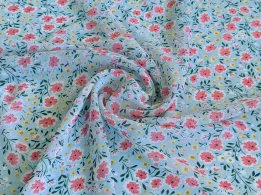 Шифон креповий польова композиція, блідо-блакитний - інтернет-магазин tkani-atlas.com.ua