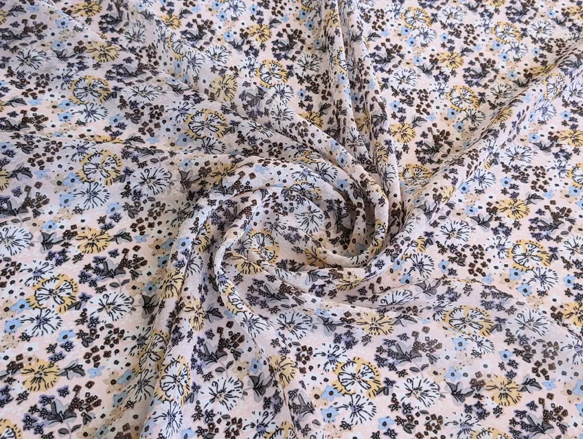 Шифон креповий літній прованс, пудровий - фото 1 - інтернет-магазин tkani-atlas.com.ua