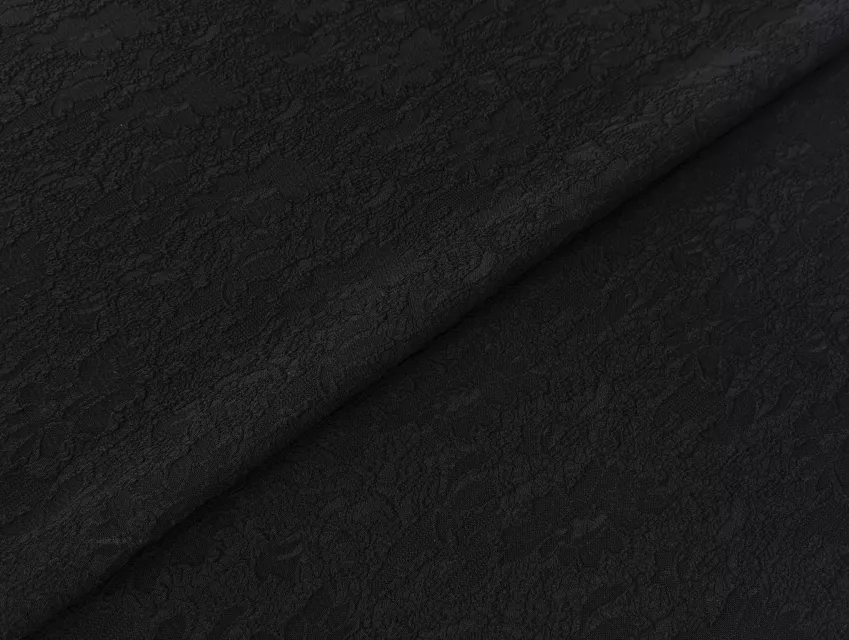 Жаккард Барвинок цветочное настроение, черный - фото 1 - интернет-магазин tkani-atlas.com.ua