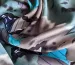 Атлас сатин геометрическая мозаика, коричнево-голубой - фото 3 - интернет-магазин tkani-atlas.com.ua