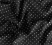 Супер софт принт горошки 2 мм, белый на черном - фото 3 - интернет-магазин tkani-atlas.com.ua