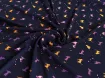 Твіл малюнок котики, темно-синій - інтернет-магазин tkani-atlas.com.ua